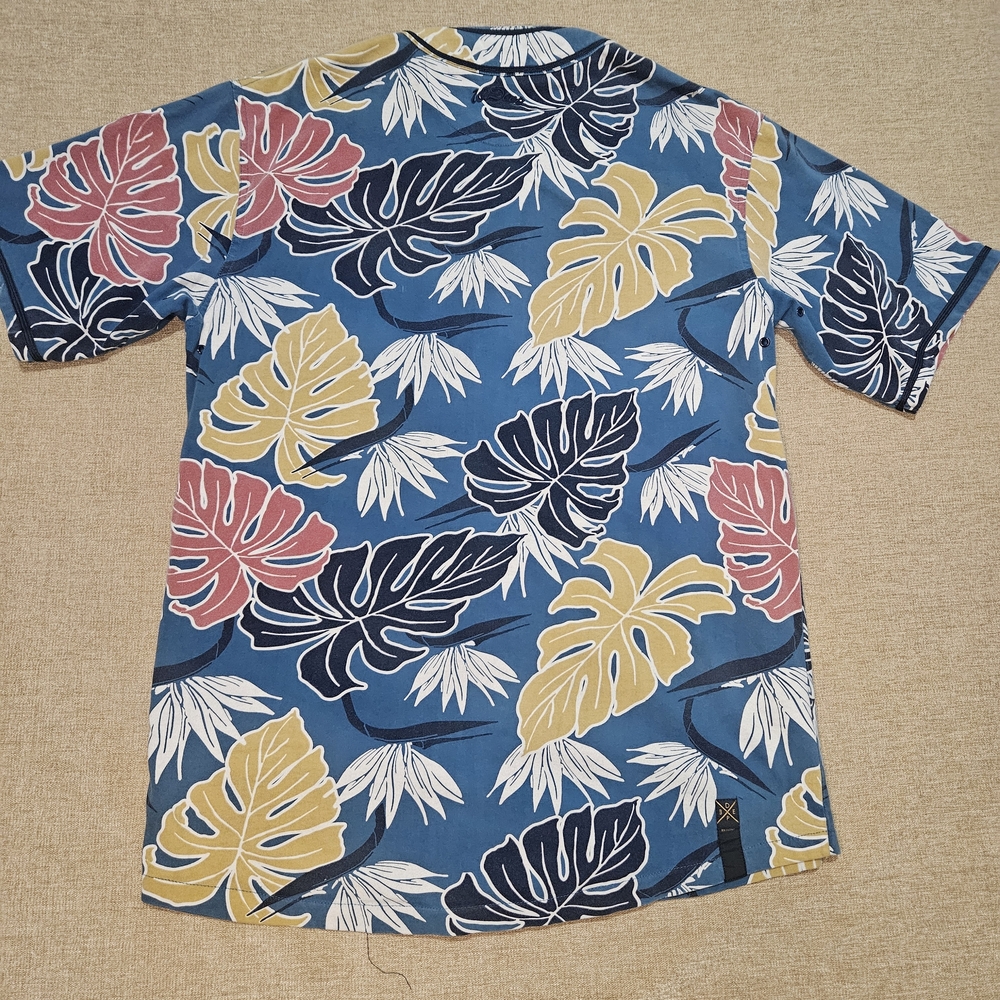 10.Deep Blue and Yellow Floral Men's Jersey - Picture 6 of 6
